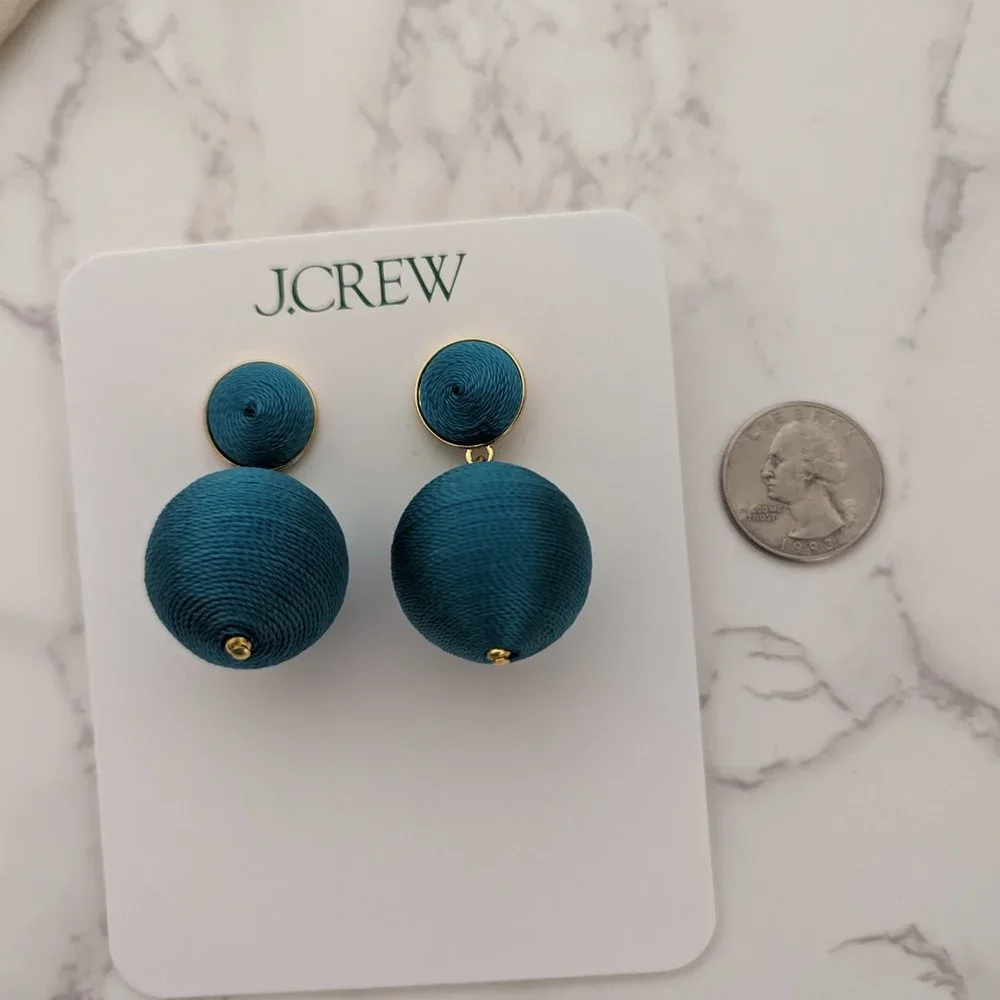 J.Crew Woven Ball Earrings